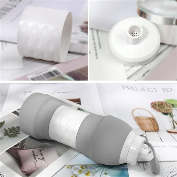 Lightweight Foldable Water Bottle fits easily in running belt