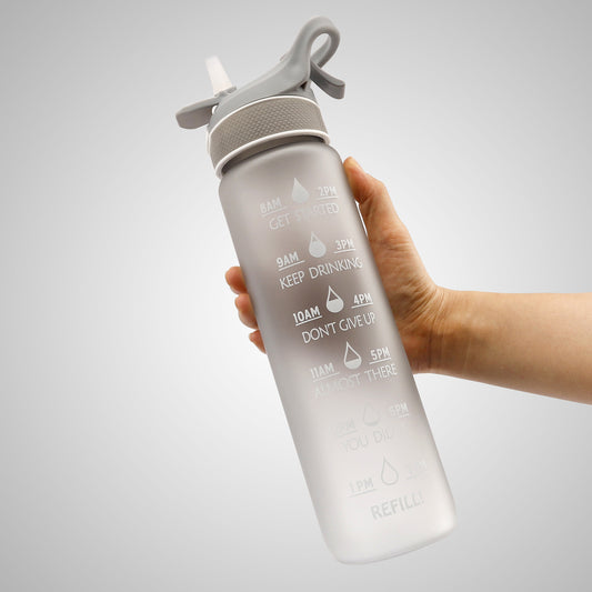 Beat the heat fast with a water bottle mister. Spray, hydrate, and cool down in seconds